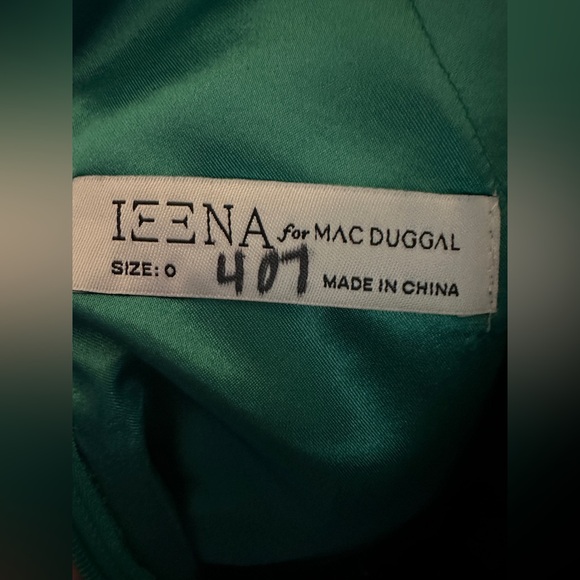 Mac Duggal NWOT 55807 Size 0 Green High Low Halter Neck Dress - Picture 6 of 7